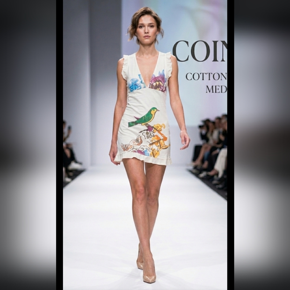 Coin Printed Mini Dress